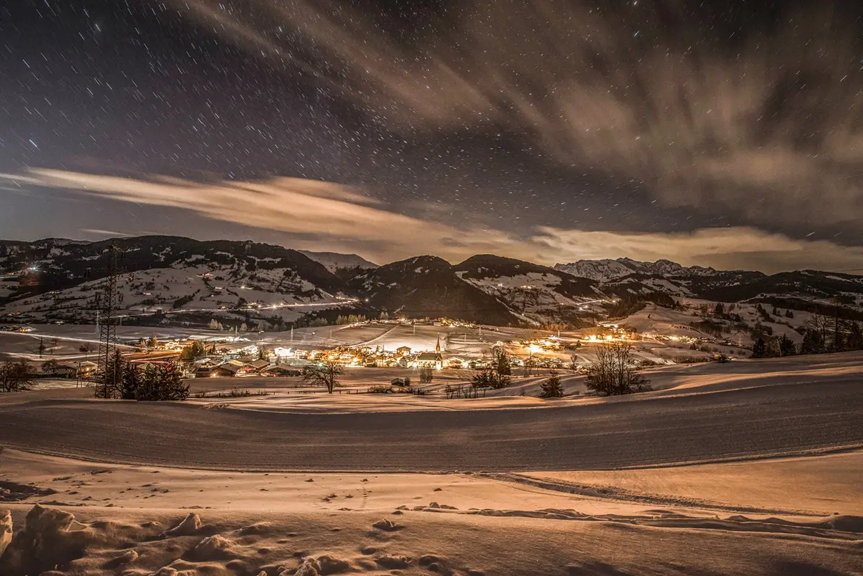 Bergdorf in den Alpen. Embach. Im Salzburger Land, am Rande des Nationalparks Hohe Tauern